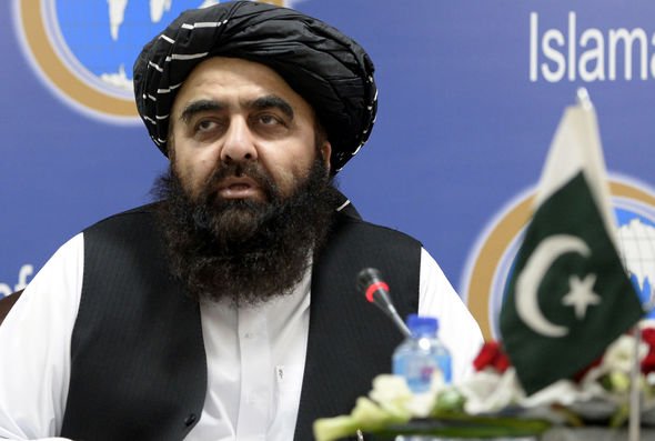 Le ministre des Affaires étrangères par intérim des Talibans, Amir Khan Muttaqi.