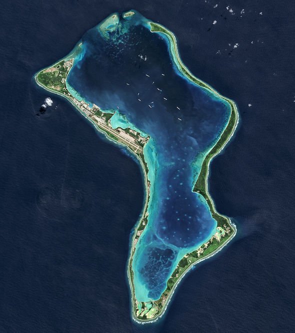 Diego Garcia, île de l'archipel des Chagos.