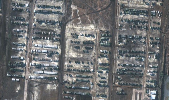 Imagerie satellite Maxar des forces russes