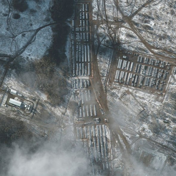 Imagerie satellite Maxar des forces russes