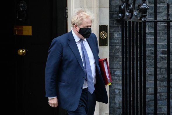Boris Johnson quittant Downing Street