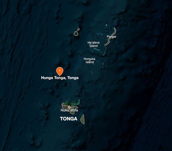 le volcan tonga cartographié