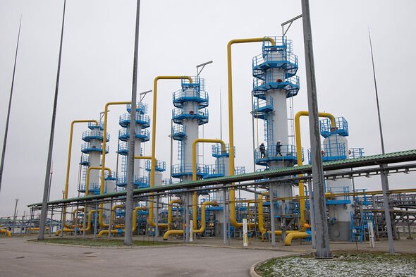 Une unité de traitement de gaz en Russie