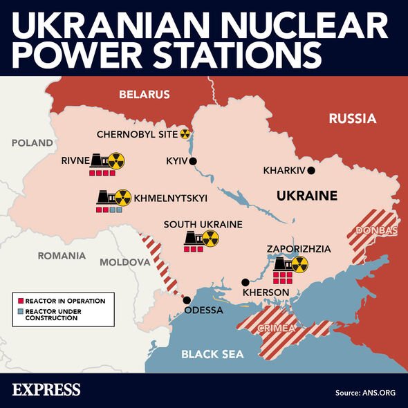 Une infographie sur les centrales nucléaires ukrainiennes