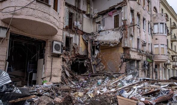 La dévastation des bâtiments en Ukraine