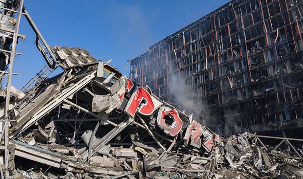 Bâtiment détruit à Kiev