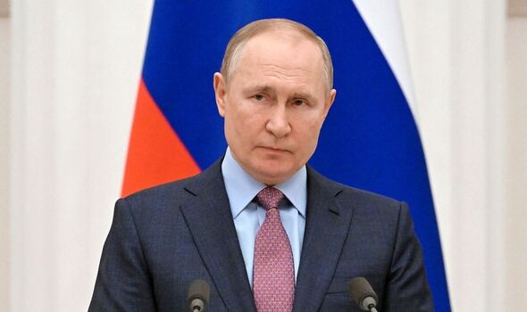 Vladimir Poutine prononçant un discours