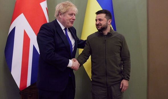 Boris Johnson et Volodymr Zelensky