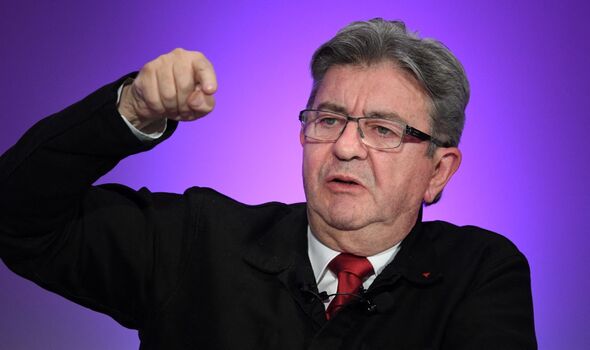Parti de gauche français La France Insoumise (LFI) député Jean-Luc Melenchon