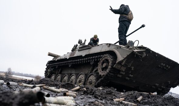 Troupes ukrainiennes à Donestk