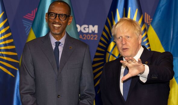Président Paul Kagame Boris Johnson