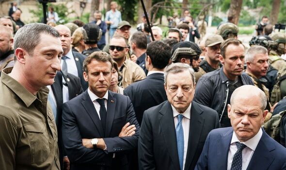 Emmanuel Macron, Mario Draghi et Olaf Scholz