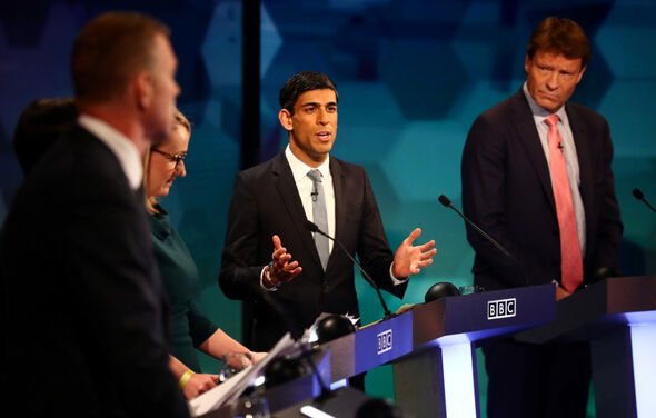 Sunak lors d'un débat lors de l'élection générale de 2019 lorsque les conservateurs ont promis de «faire le Brexit».
