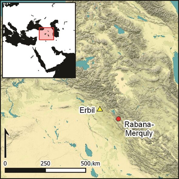 Une carte de l'emplacement de Rabana-Merquly