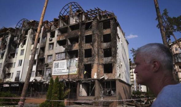 Bâtiments en ruine en Ukraine