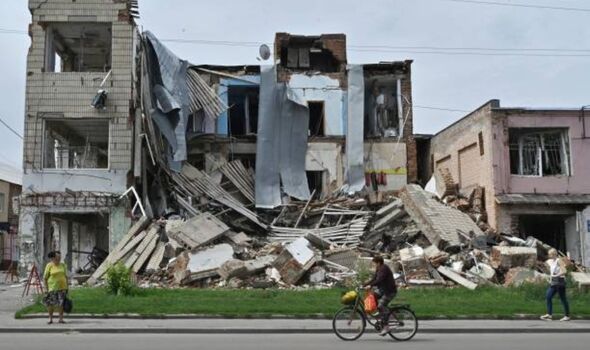 Bâtiments en ruine en Ukraine