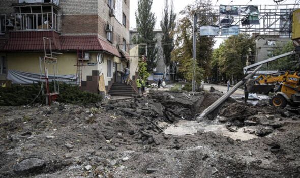 Dévastation des combats à Donetsk