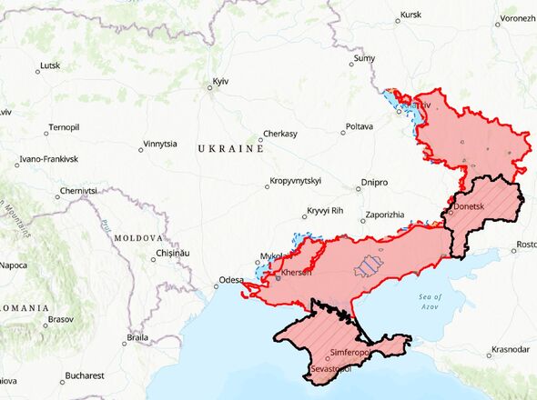 Le territoire ukrainien cartographié