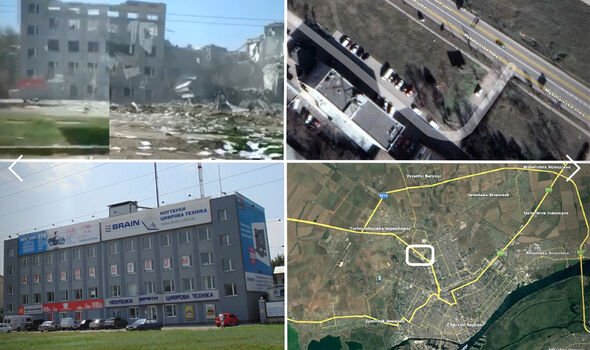 Photos du QG de Kherson avant et après l'attaque 