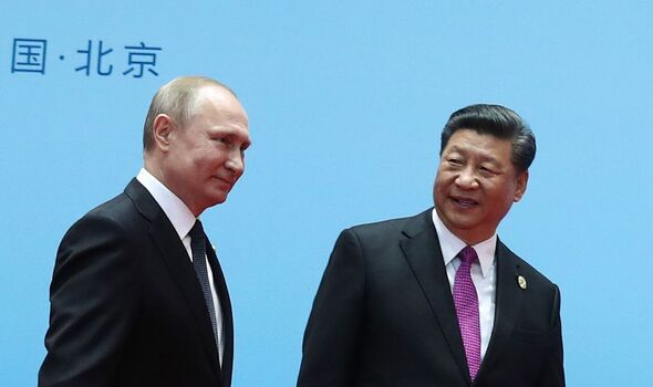 Photo de Xi Jinping et Vladimir Poutine