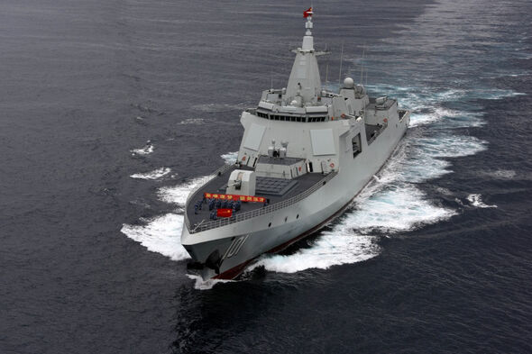 Une image de stock d'un navire de guerre chinois lors d'un exercice conjoint.