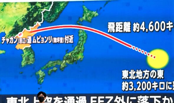 Le missile a survolé le Japon à plus de 3 000 km.