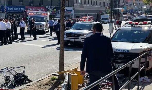 Accident de voiture de la police de New York