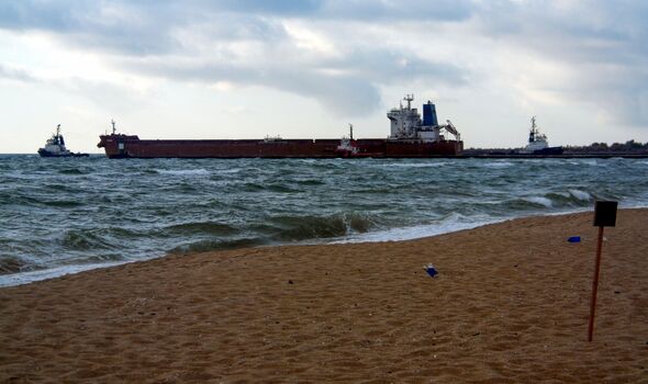 Un navire transportant des produits agricoles ukrainiens quitte un port en Ukraine