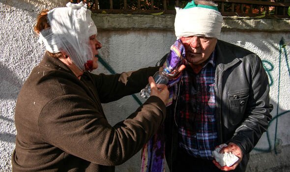 Civils ukrainiens blessés par les attaques russes 