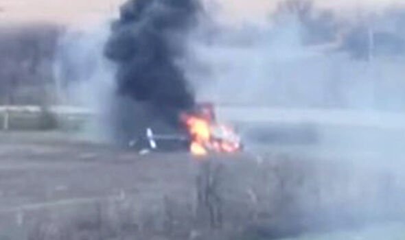 Un hélicoptère russe s'écrase au sol 
