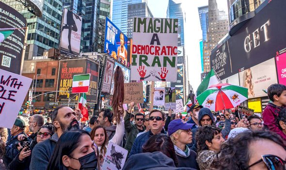 Manifestation à Times Square contre l'Iran 