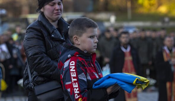 Funérailles de militaires ukrainiens à Lviv