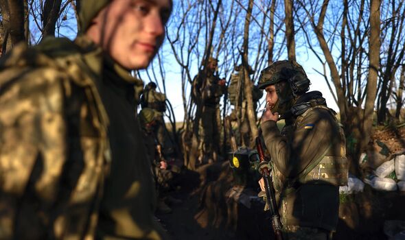 Soldats ukrainiens dans le nord de Kherson 