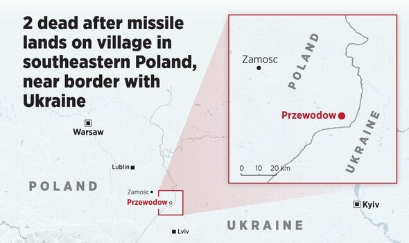Une carte montrant l'emplacement du missile 