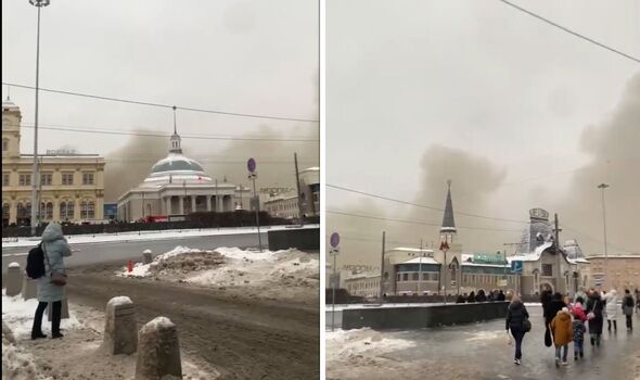 Nuage de fumée à Moscou