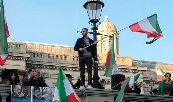 Manifestation iranienne à Trafalgar Sq