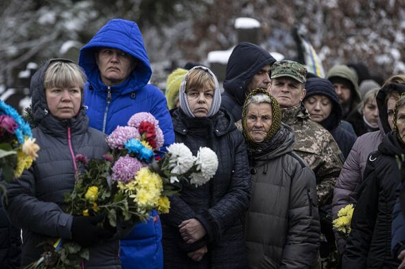Funérailles d'un soldat ukrainien à Kyiv