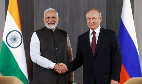 Narendra Modi et Vladimir Poutine