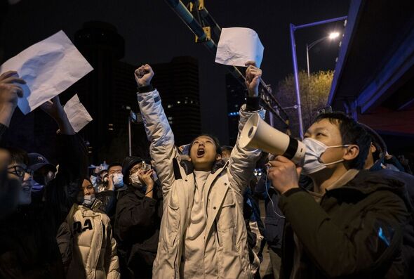 Manifestation à Pékin contre les mesures prises par China Covid
