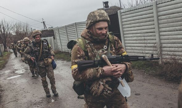 Soldats ukrainiens à Bakhmut