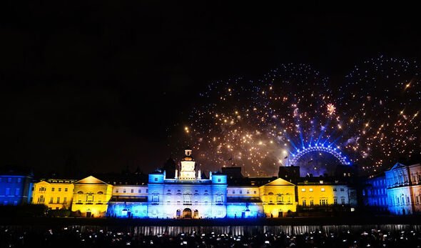 Londres a rendu hommage à l'Ukraine lors des célébrations du Nouvel An