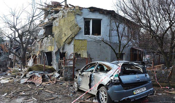 Dévastation à la bombe à Kyiv