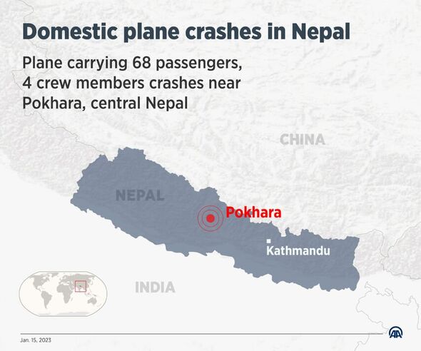 L'avion s'est écrasé près de Pokhara, dans le centre du Népal.