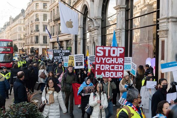 Manifestation contre le Parti communiste chinois à Londres