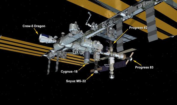 Le vaisseau actuellement amarré à l'ISS