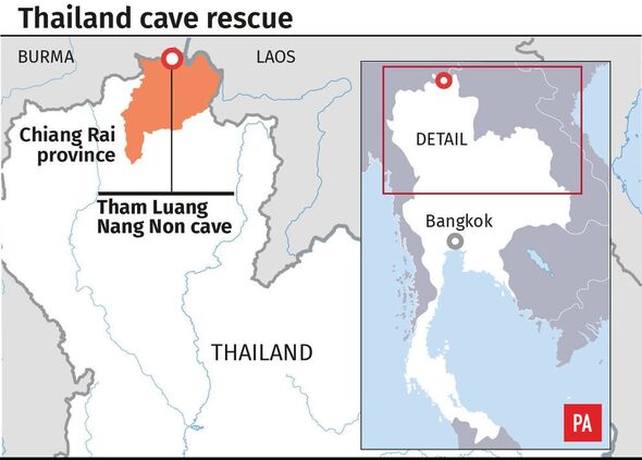 Carte des grottes de Thaïlande