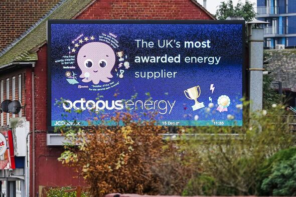 Une publicité numérique d'Octopus Energy est vue sur un...