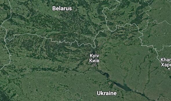 Biélorussie et Ukraine sur la carte