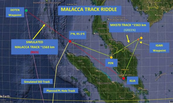 Trajectoires de vol du MH370