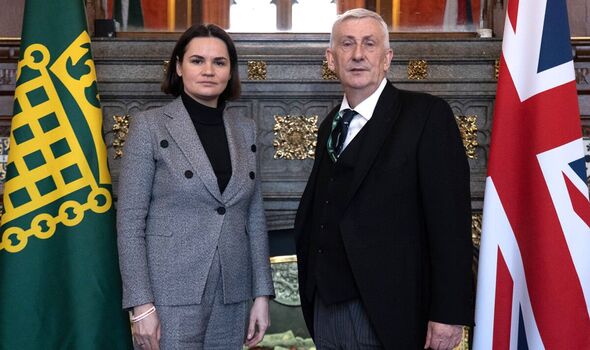 Mme Tikhanovskaya a rencontré mardi Sir Lindsay Hoyle pour discuter des sanctions biélorusses 